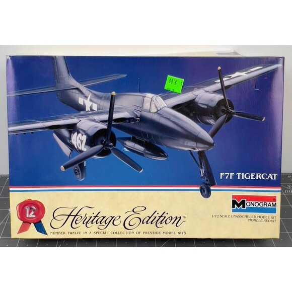 Monogram F7F Tigercat 1/72 Plastic Model Kit #6062-0100 Prestige Series - Picture 1 of 5